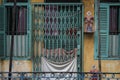 Detail of a houseÃ¢â¬â¢s facade at Hao Si Phuong old traditional alley in Ho Chi Minh City, Vietnam